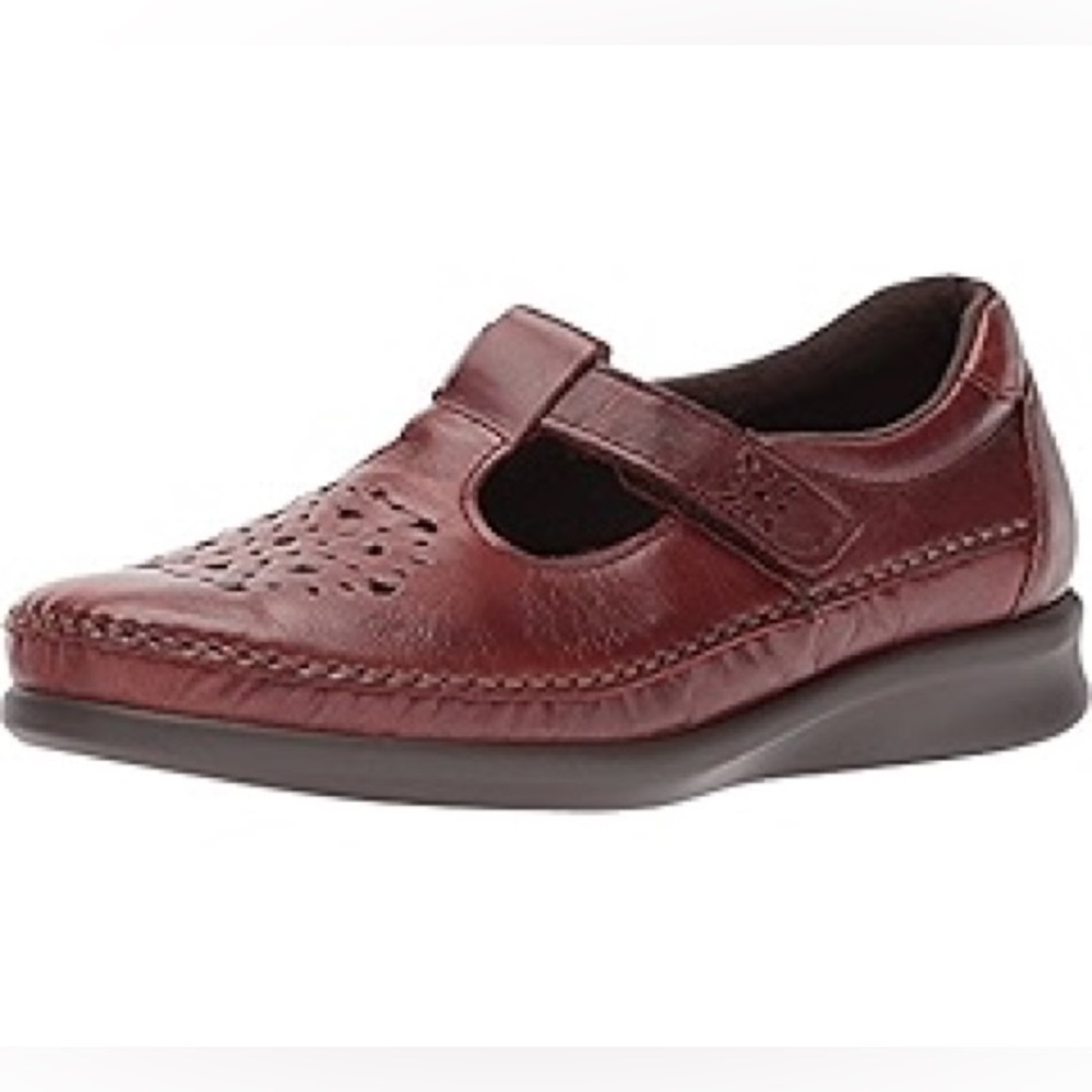 SAS Willow Walnut Leather Mary Jane Shoes: size 9